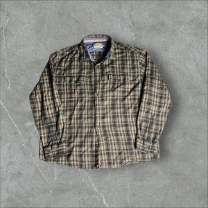 The Normal Brand‎ Flannel Shirt Mens XXL Brown Plaid Button Up Fall Earthtone